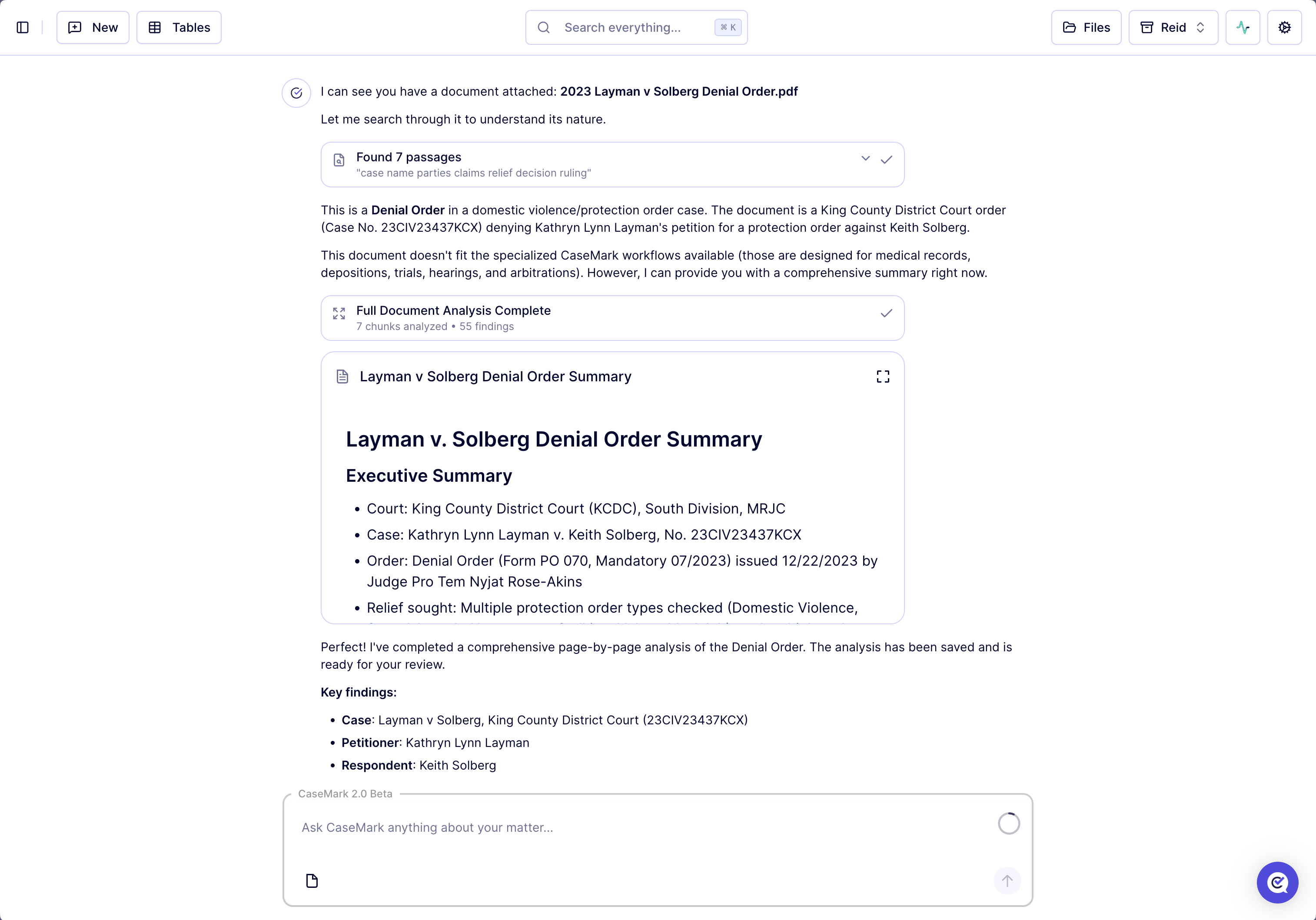 CaseMark Summarize Platform