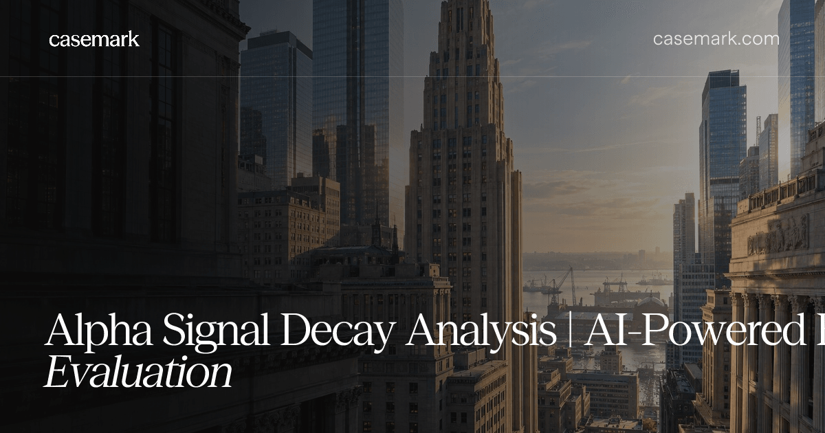 Alpha Signal Decay Analysis | AI-Powered Factor Evaluation