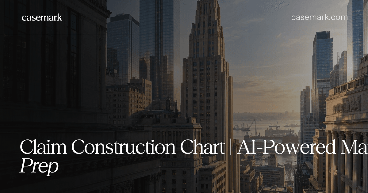Claim Construction Chart | AI-Powered Markman Hearing Prep
