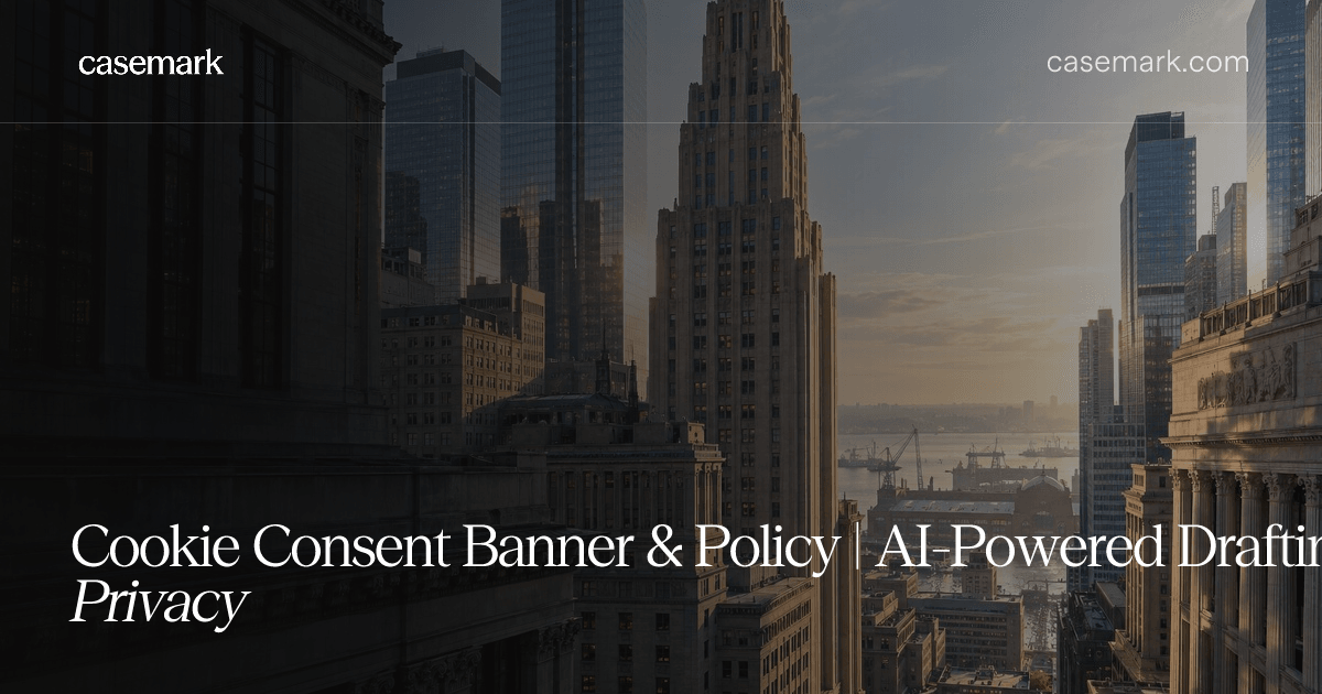Cookie Consent Banner & Policy | AI-Powered Drafting for Data Privacy