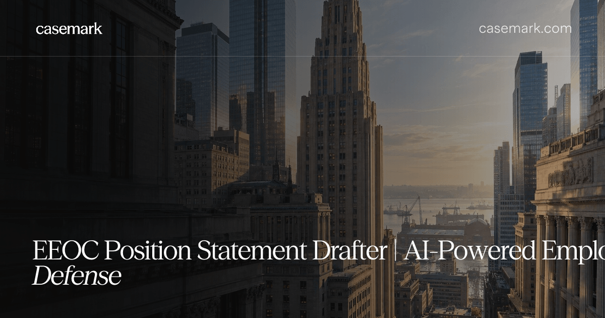 EEOC Position Statement Drafter | AI-Powered Employment Defense