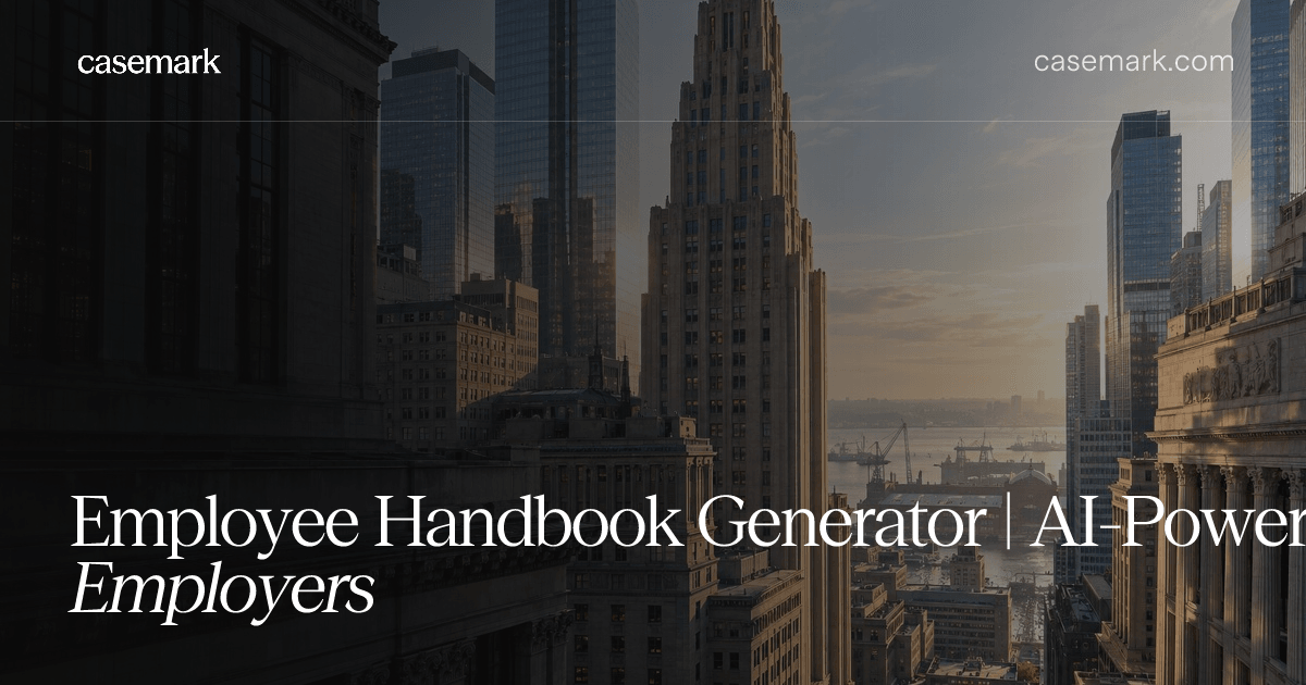 Employee Handbook Generator | AI-Powered Draft for Employers
