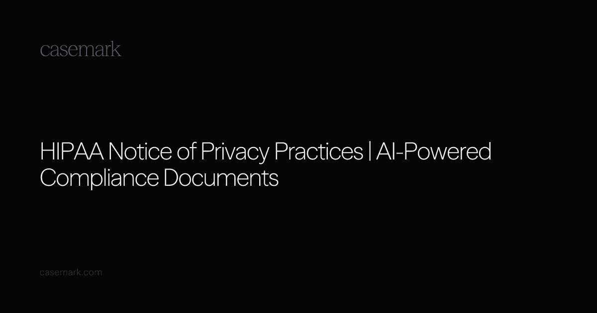 HIPAA Notice of Privacy Practices | AI-Powered Compliance Documents
