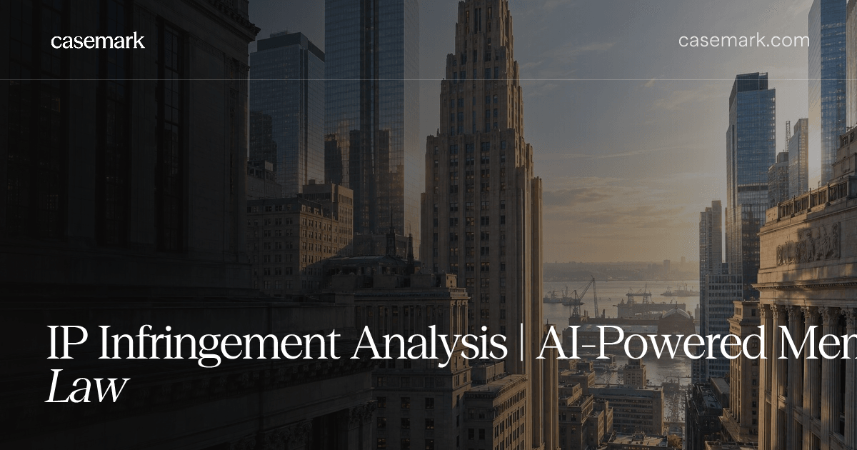IP Infringement Analysis | AI-Powered Memoranda for IP Law
