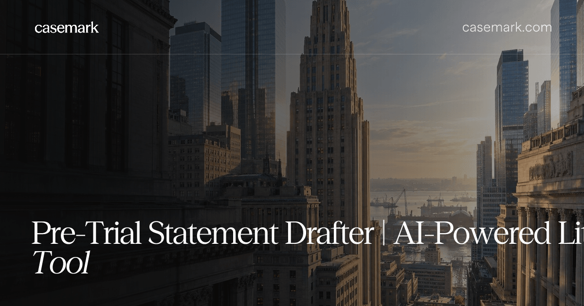 Pre-Trial Statement Drafter | AI-Powered Litigation Tool